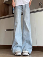 Men's Flare Jeans – Washed Distressed
