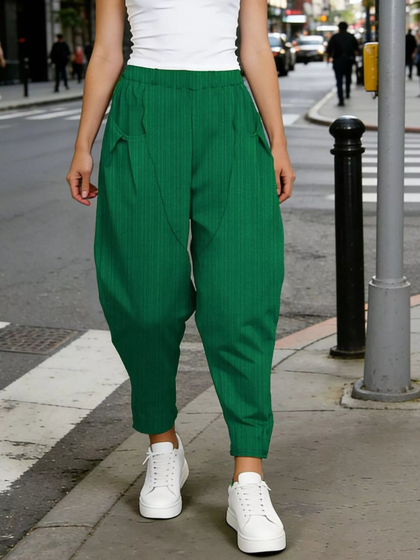 Women's Plus Size Harem Pants – Elastic Waist