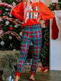 Women's Loungewear Graphic Christmas Plaid Pajamas Set