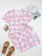 Women's Loungewear Santa Claus Print Set