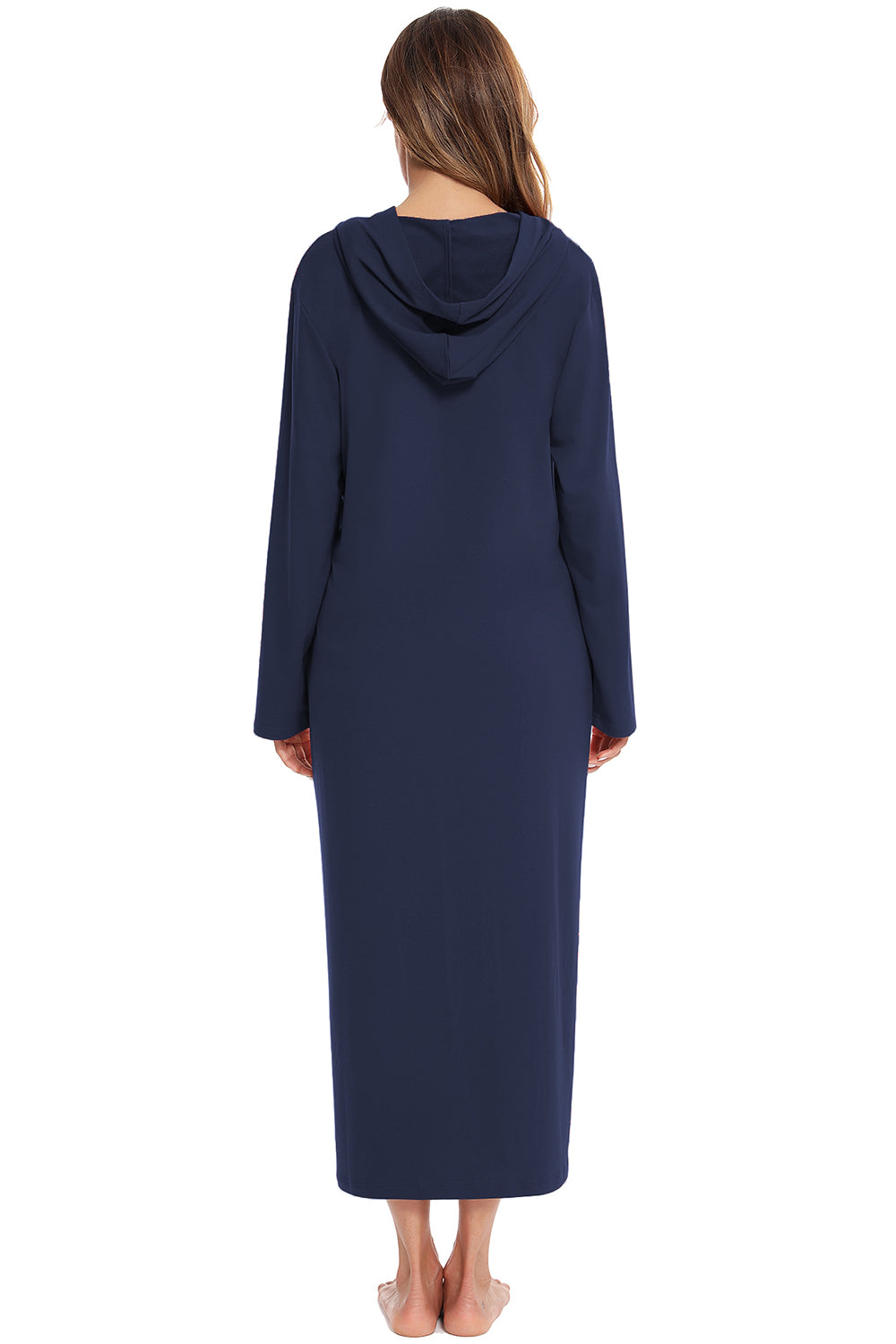 Women's Hooded Night Dress with Pockets