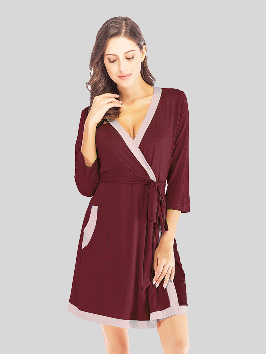 Women's Tie Waist Loungewear Robe