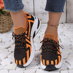 Women's Round Toe Platform Sneakers