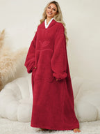 Women's Lounge Dress – Hooded Pocketed