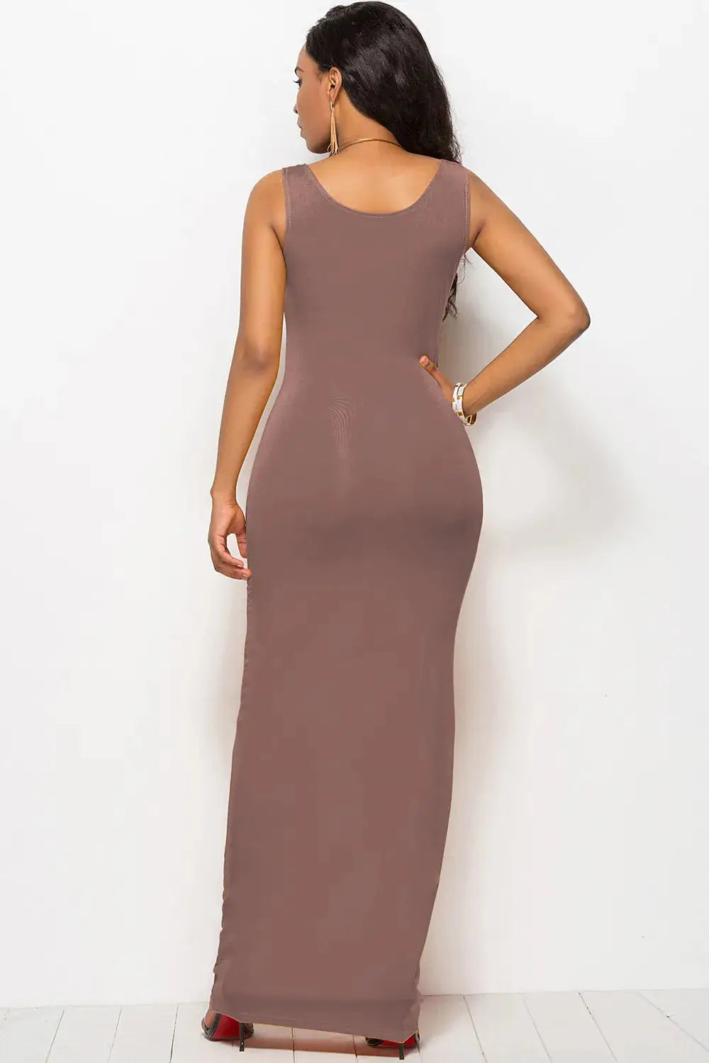 Scoop Neck Wide Strap Maxi Dress Trendsi