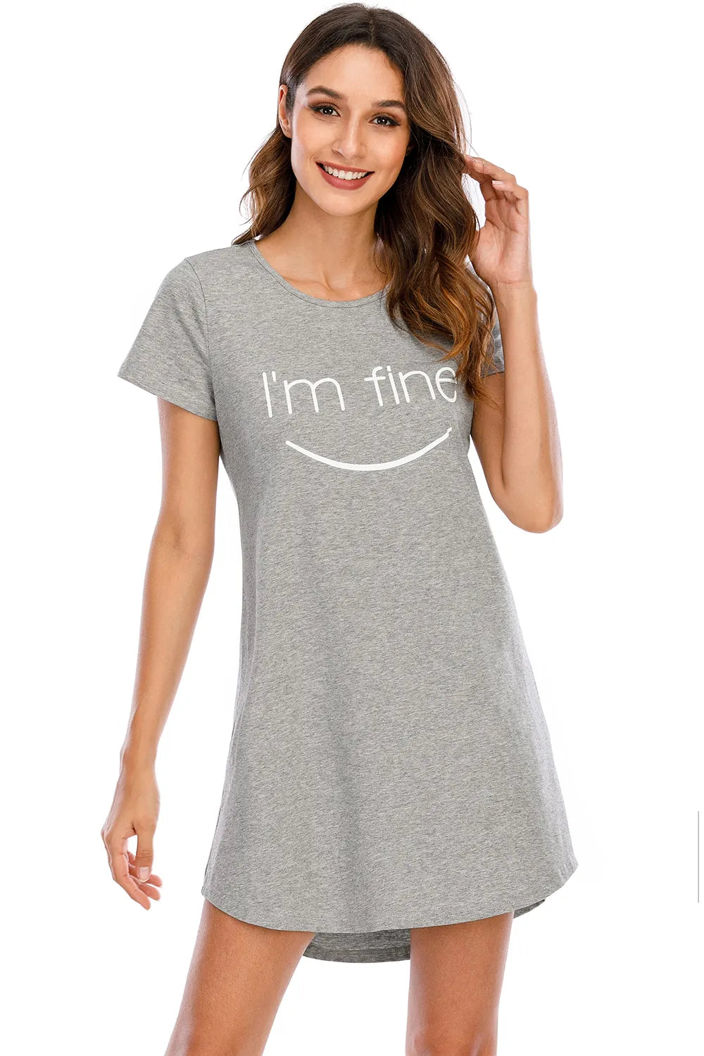 Women's Lounge Dress – Graphic Round Neck