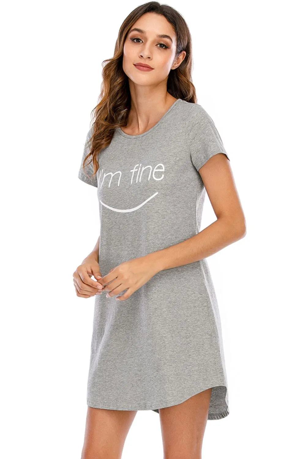 Women's Lounge Dress – Graphic Round Neck