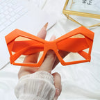 Women's Sunglasses – Oversized Geometric Orange