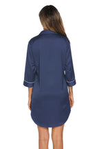 Women's Night Dress – Button-Up Collared
