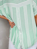 Women's Collared Shirt – Striped & Dotted Plus Size