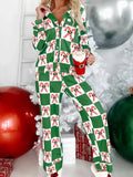 Women's Loungewear Candy Cane Checkered Set