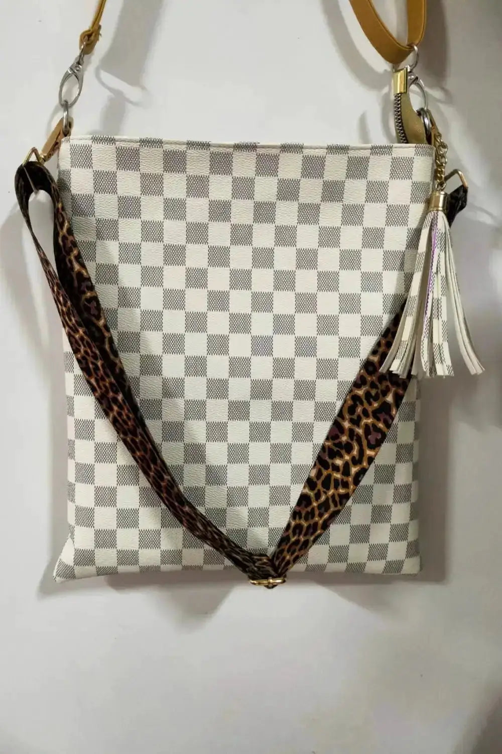 PU Leather Shoulder Bag Adored with Tassel by Parfymia