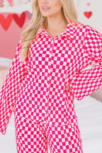 Women's Pants Set – Checkerboard Print