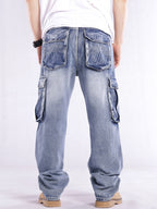 Men's Cargo Jeans Loose Fit