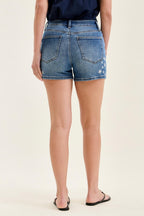 Women's Judy Blue High Rise Slim Shorts Star Splatter