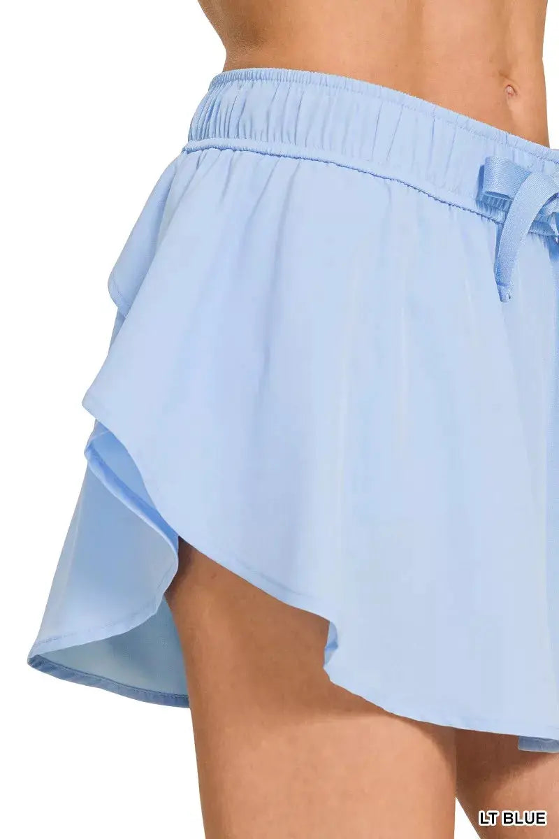 Zenana Soft Woven Active Skorts with Pockets by Trendsi