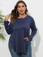Women's Long Sleeve T-Shirt – Plus Size Slit