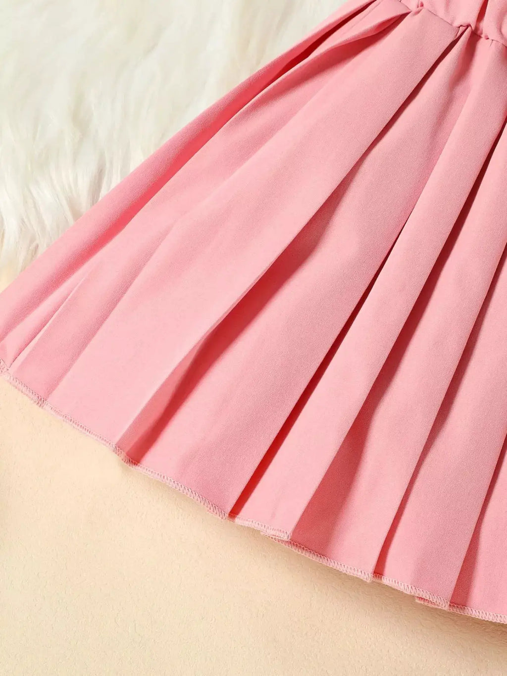 Girls Cami Top And Button Detail Pleated Skirt Set — Parfymia