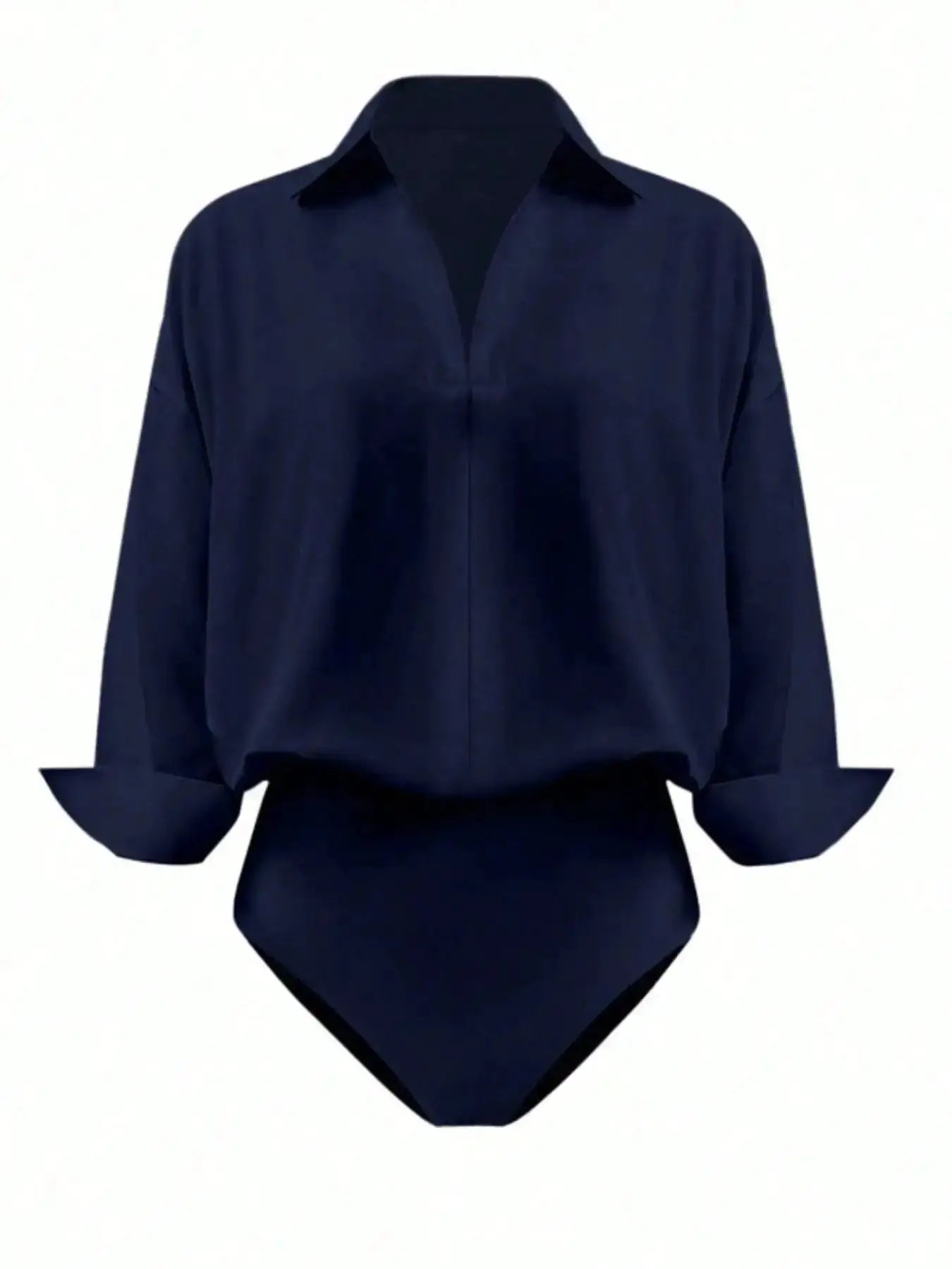 Button-Down Long Sleeve Bodysuit by Parfymia