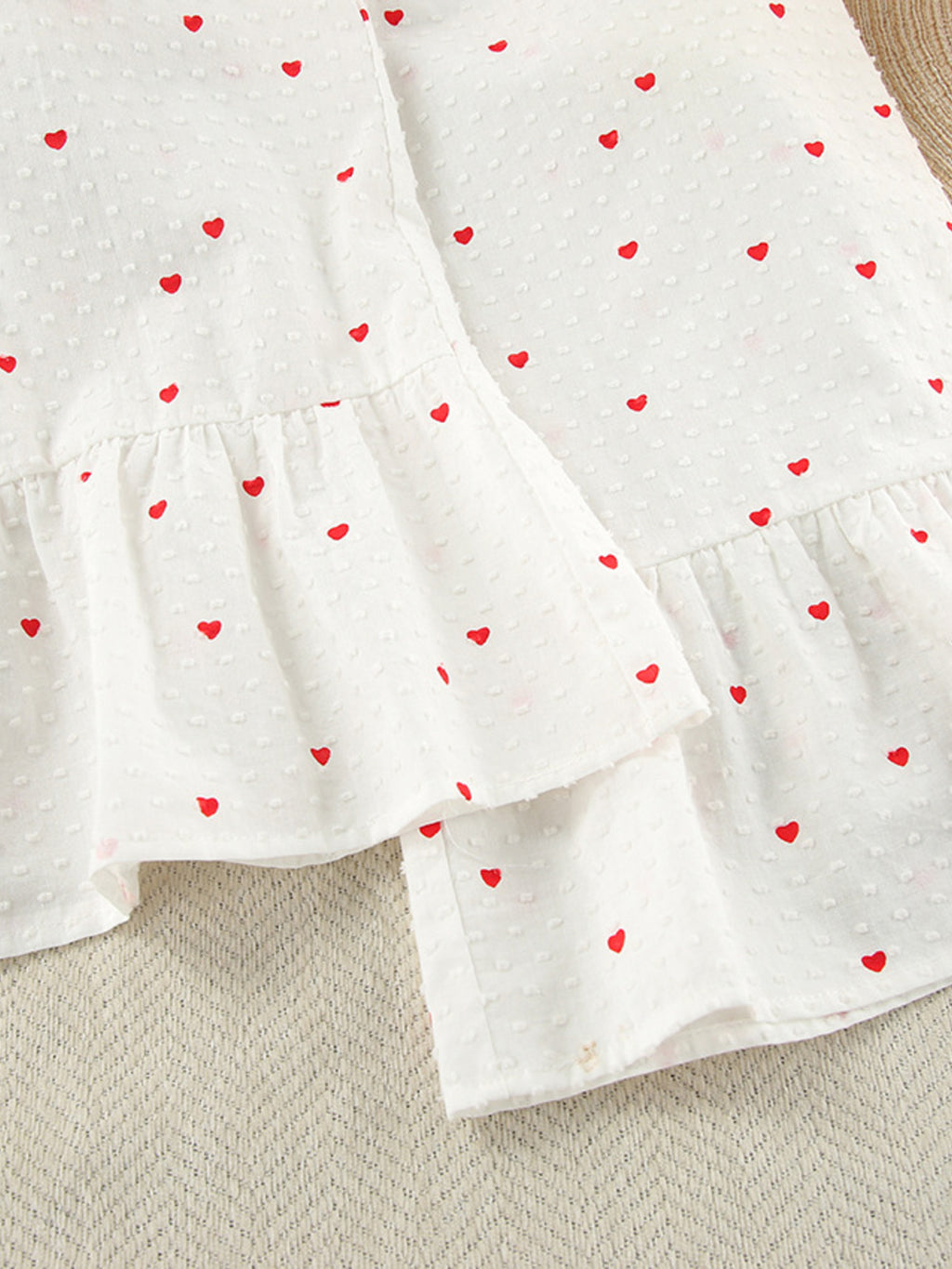 Women's Loungewear Heart Print Cotton Set