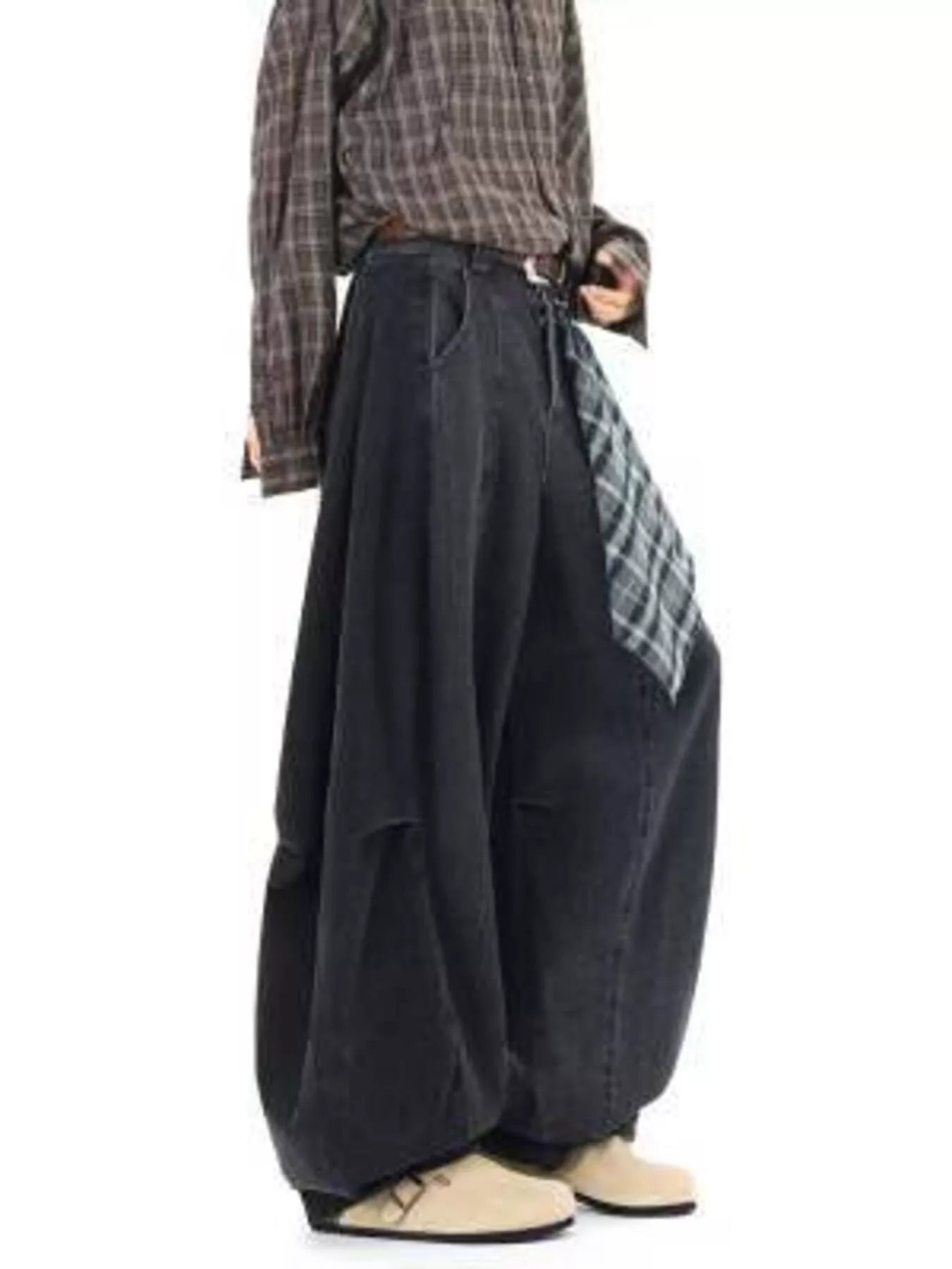 Men's Pants Wide Leg Vintage Wash