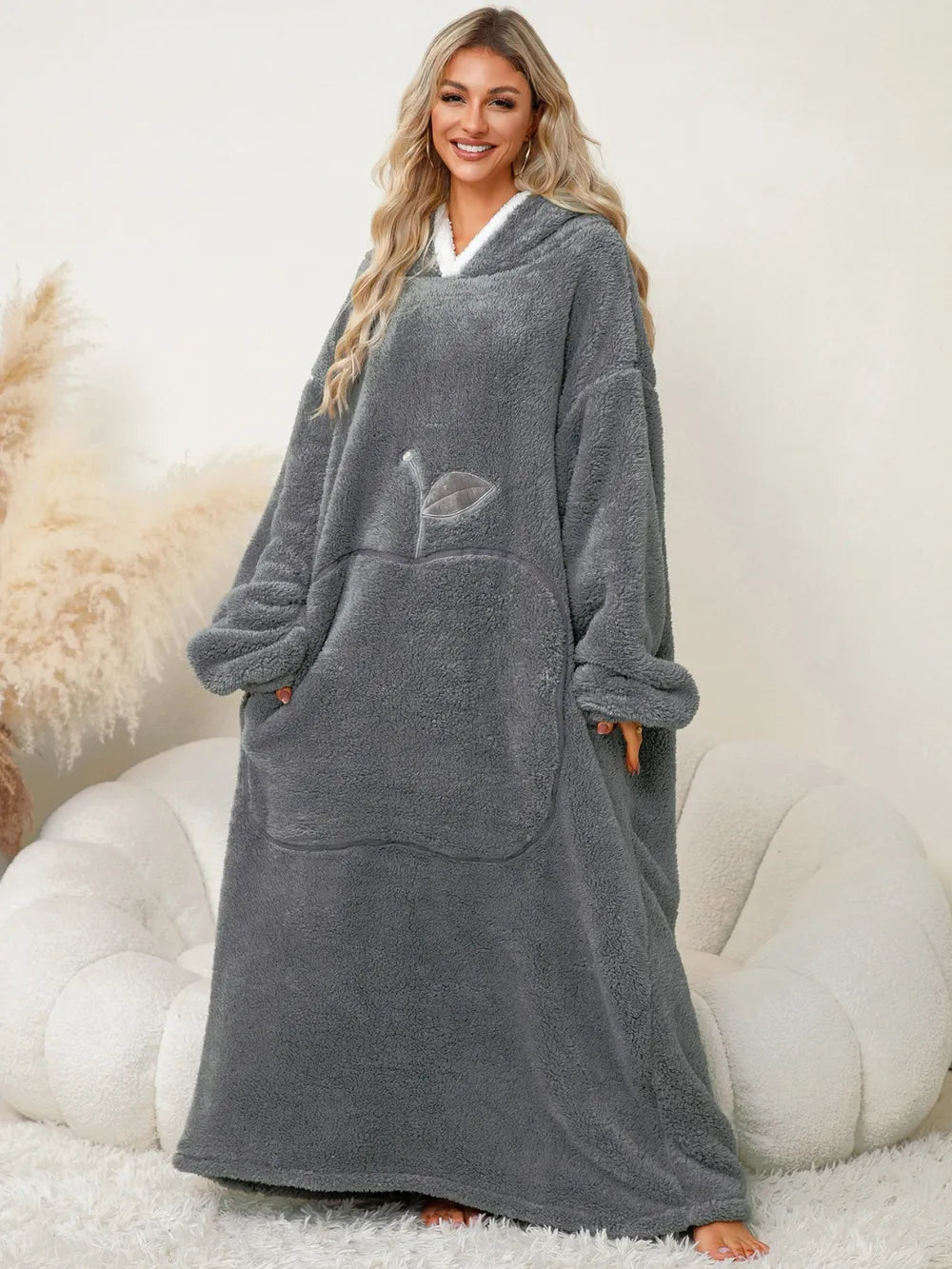 Women's Lounge Dress – Hooded Pocketed
