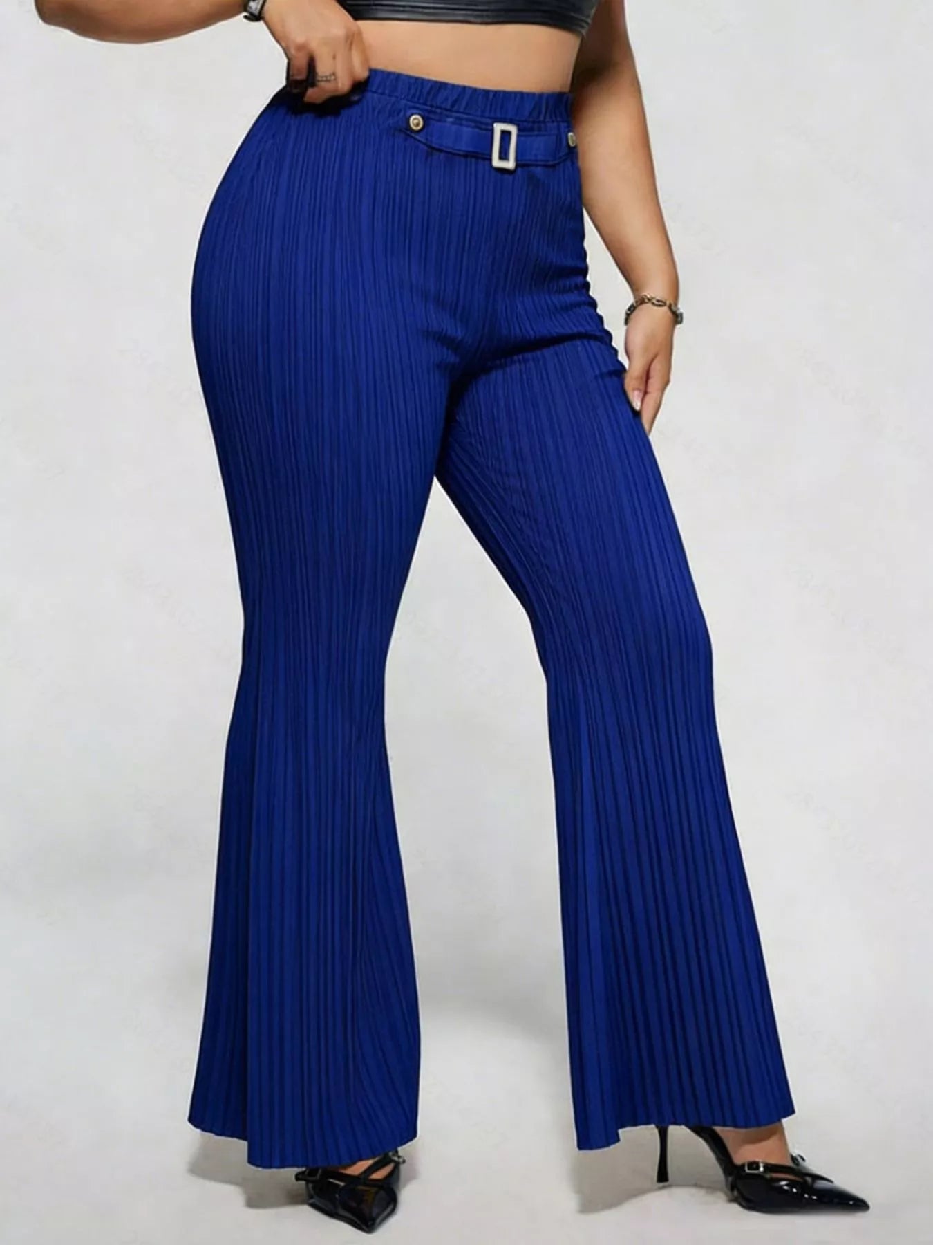 Women's Plus Size High Waist Flare Pants