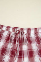 Women's Loungewear Set Plaid Long Sleeve