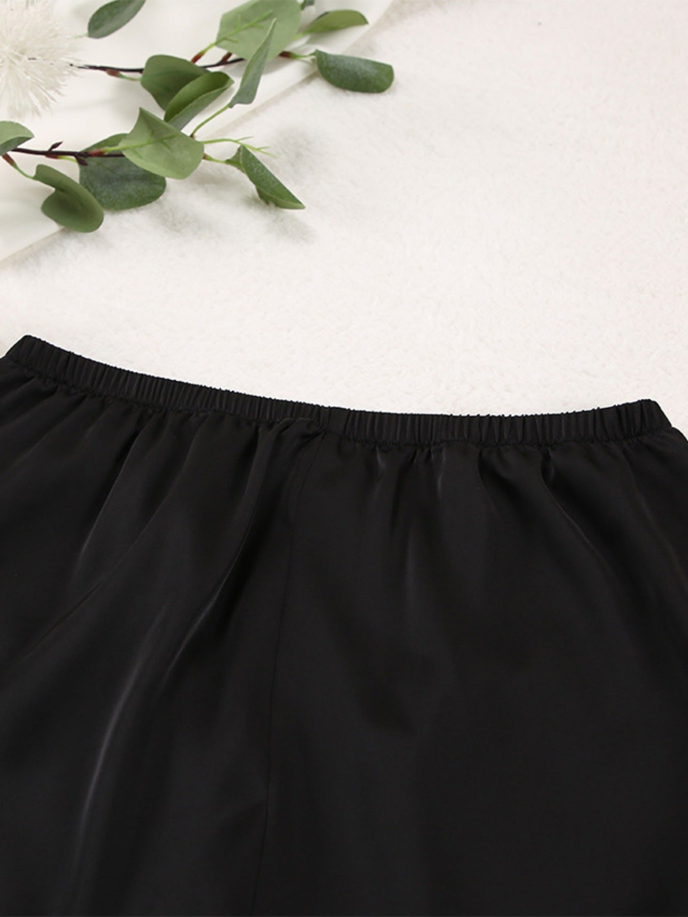 Women's Lounge Set Black Long Sleeve