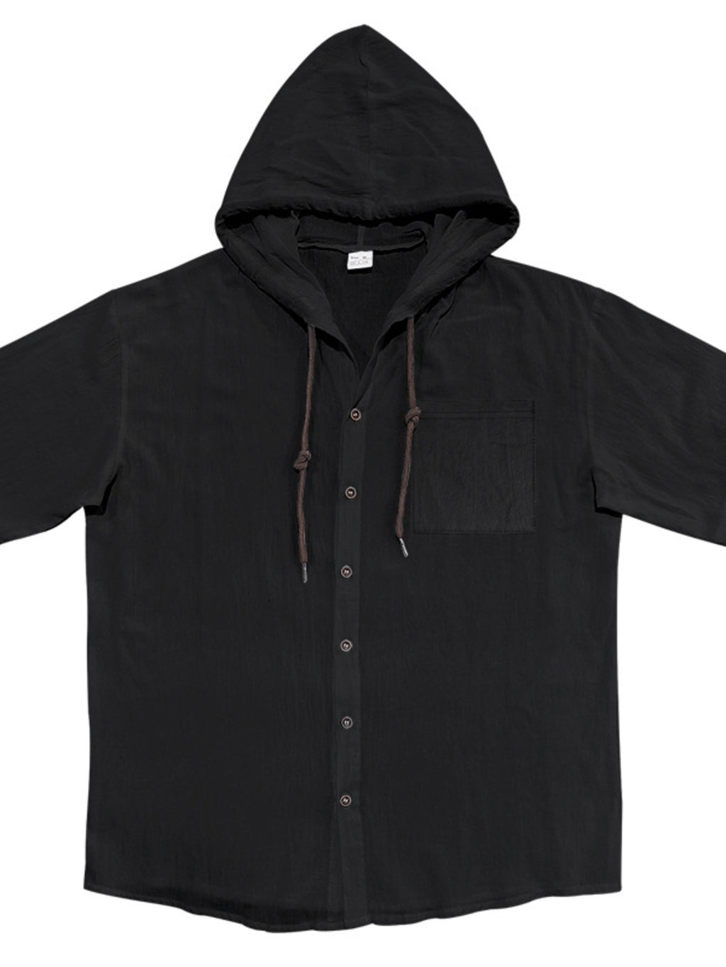 Men's Full Size Casual Hooded Short-Sleeve Shirt Plus Size
