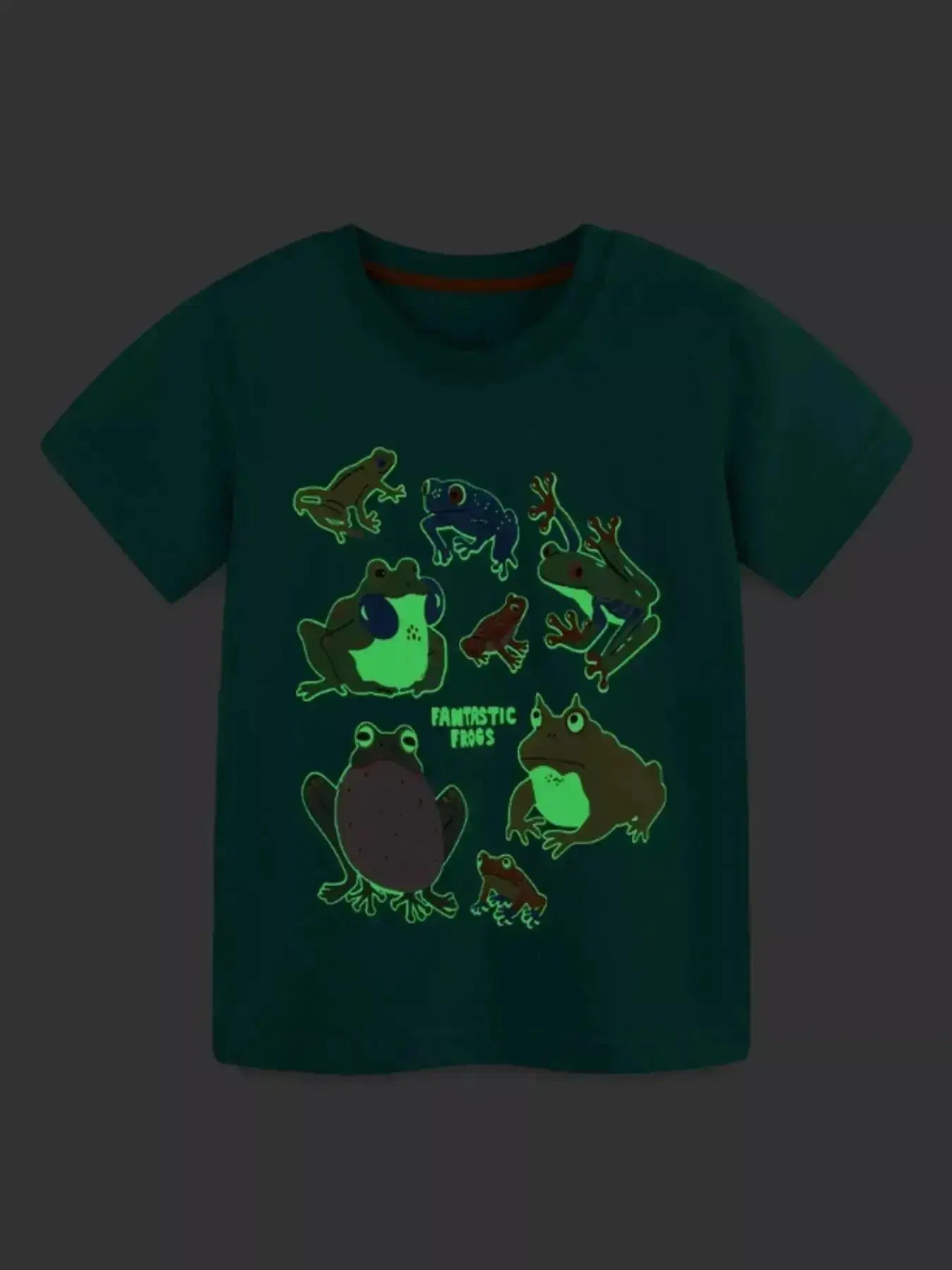 Frog Print Kids' Cotton Tee and Shorts Set by Parfymia