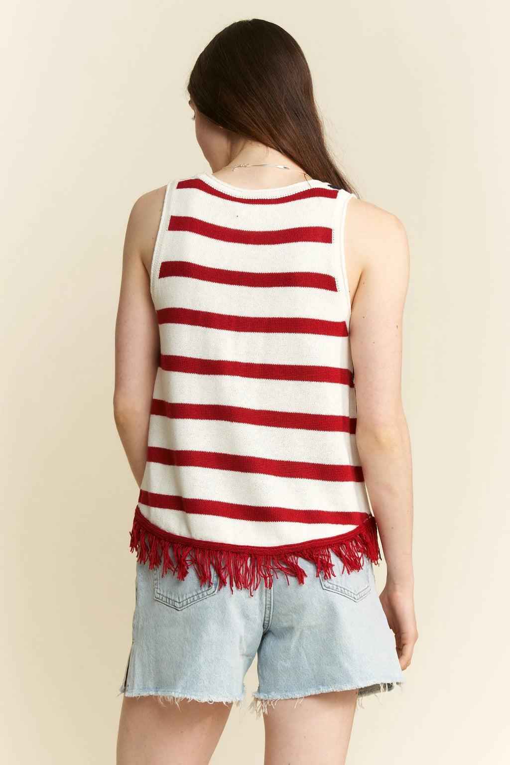 Women's Tank Top – American Flag Fringe