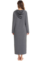 Women's Hooded Night Dress with Pockets