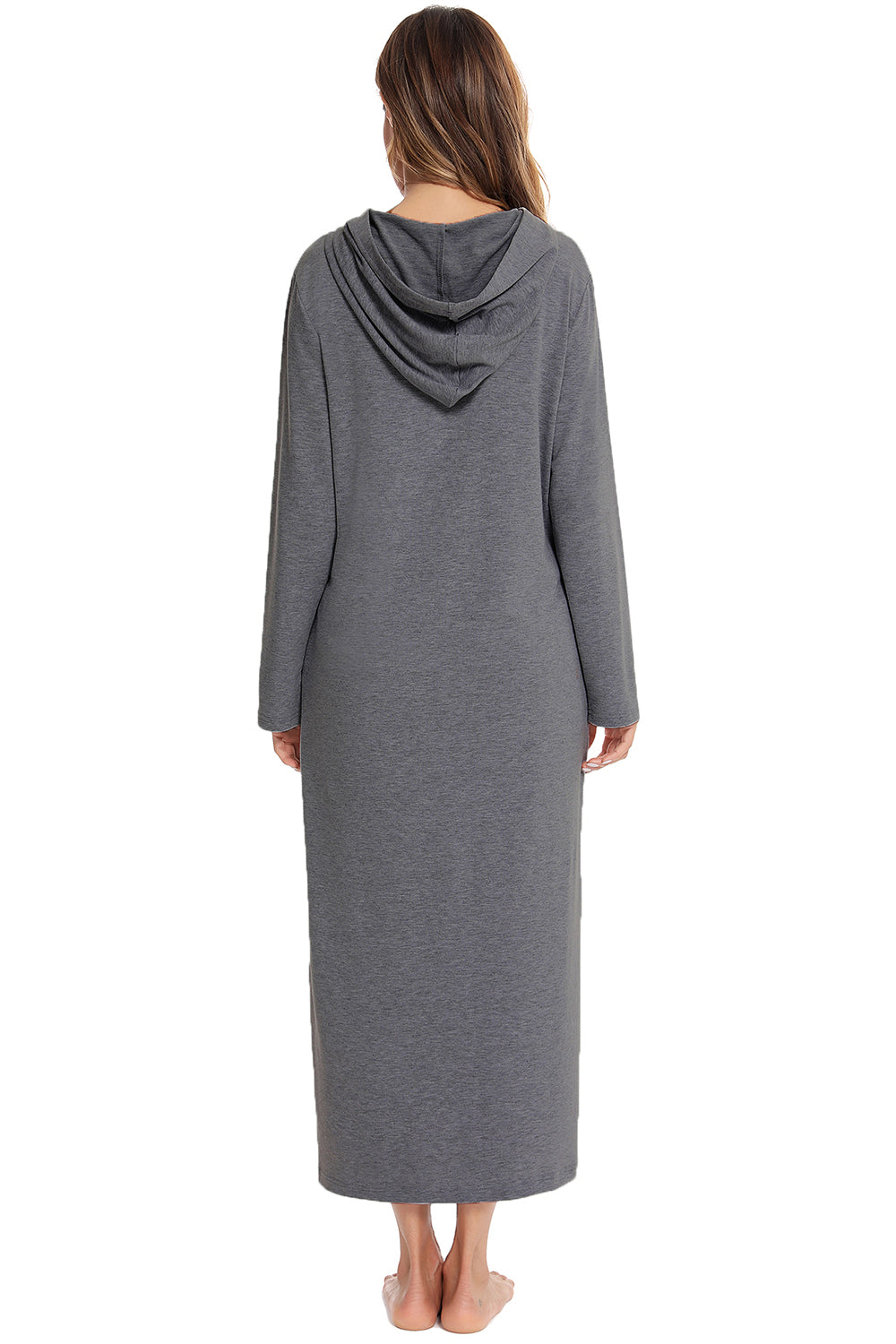 Women's Hooded Night Dress with Pockets