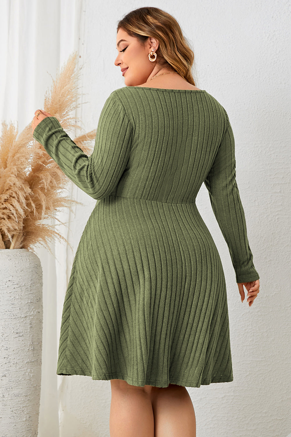 Women's Dress – Honey Sweetheart Ribbed