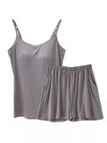 Women's Shorts Plus Size Modal Padded Cami Set