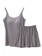 Women's Shorts Plus Size Modal Padded Cami Set