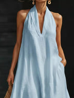 Women's Maxi Dress – Halter Neck Sleeveless