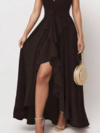Women's Maxi Dress Ruffled High-Low Plus Size