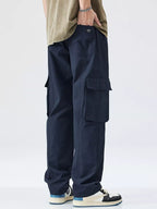 Men's Plus Size Wide Leg Pocketed Pants