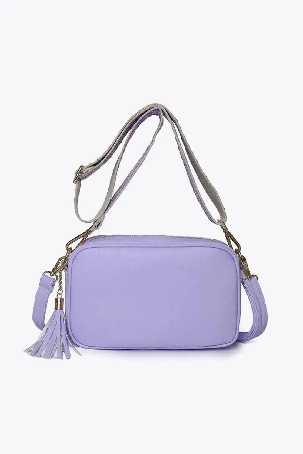 PU Leather Crossbody Bag with Tassel Detail by Parfymia