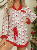 Women's Shorts – Christmas Santa Ruffle Set