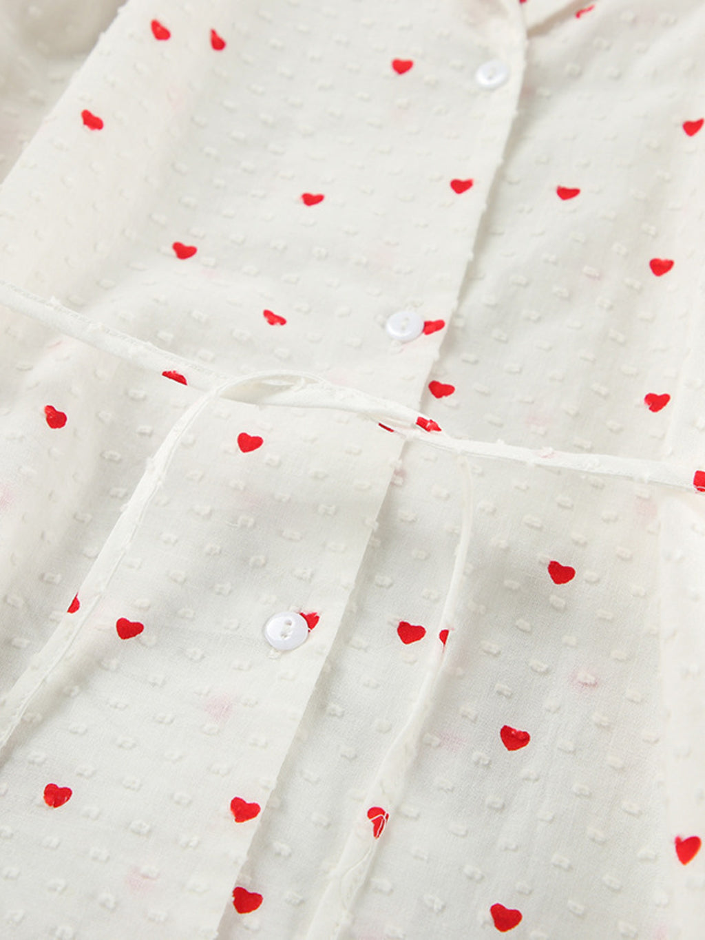 Women's Loungewear Heart Print Cotton Set