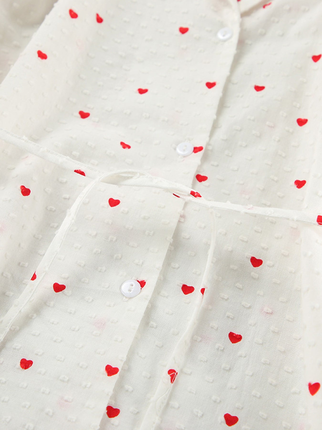 Women's Loungewear Heart Print Cotton Set
