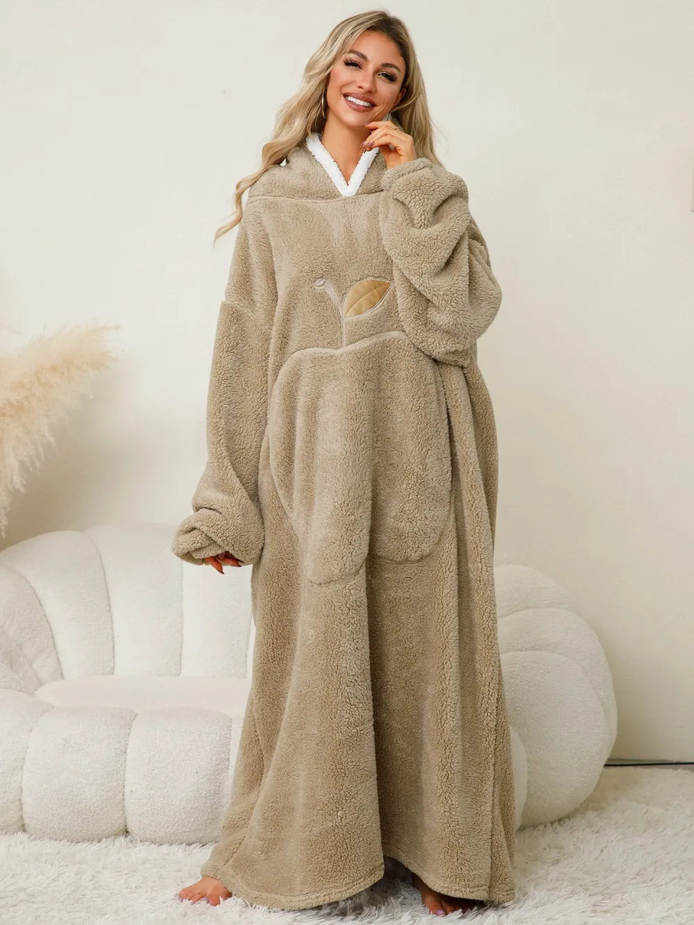 Women's Lounge Dress – Hooded Pocketed