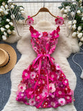 Floral Tie Waist Mini Dress Trendsi
