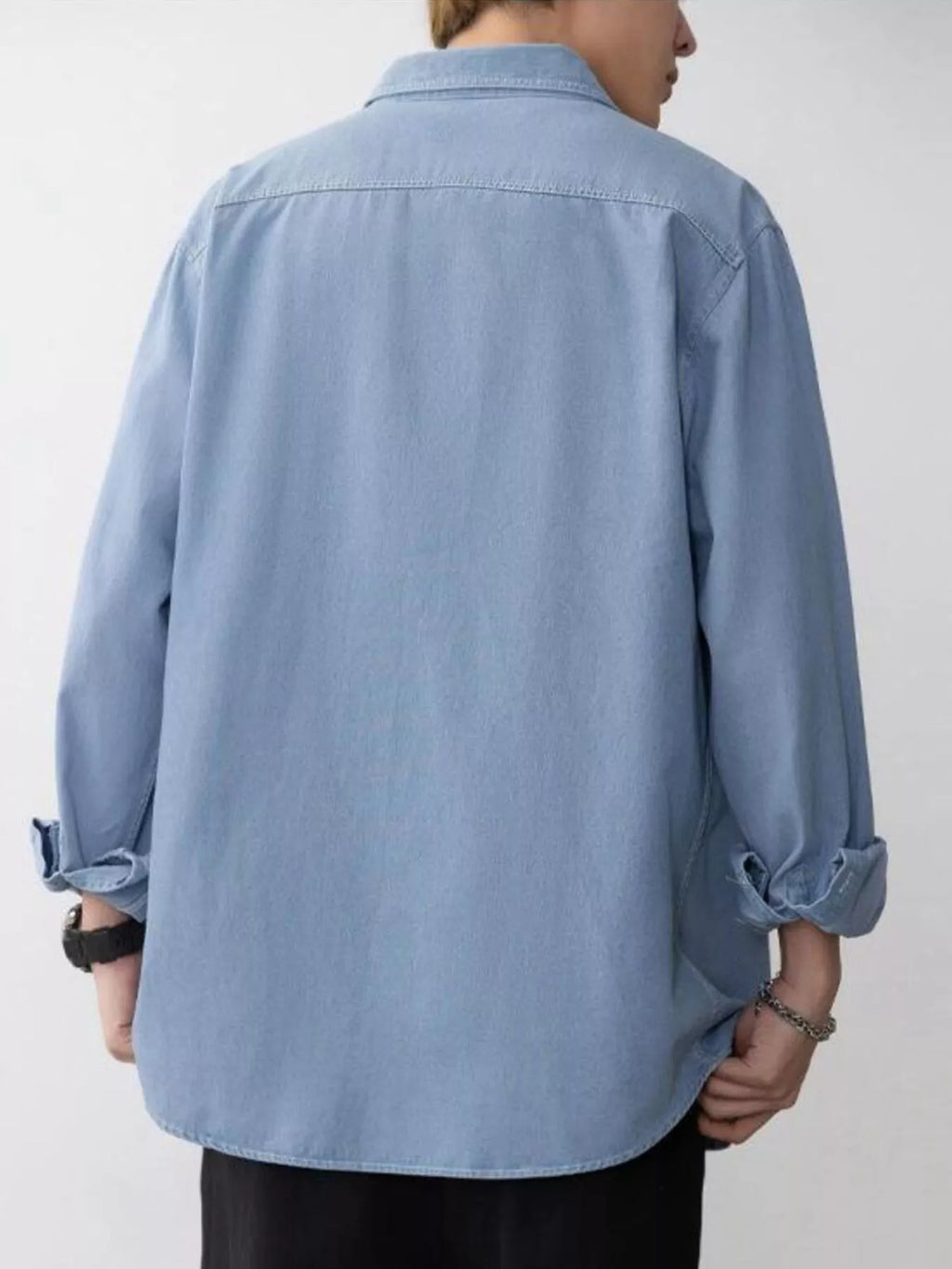 Men's Plus Size Denim Shirt – Relaxed Fit