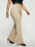 Women's Plus Size High Waist Flare Pants