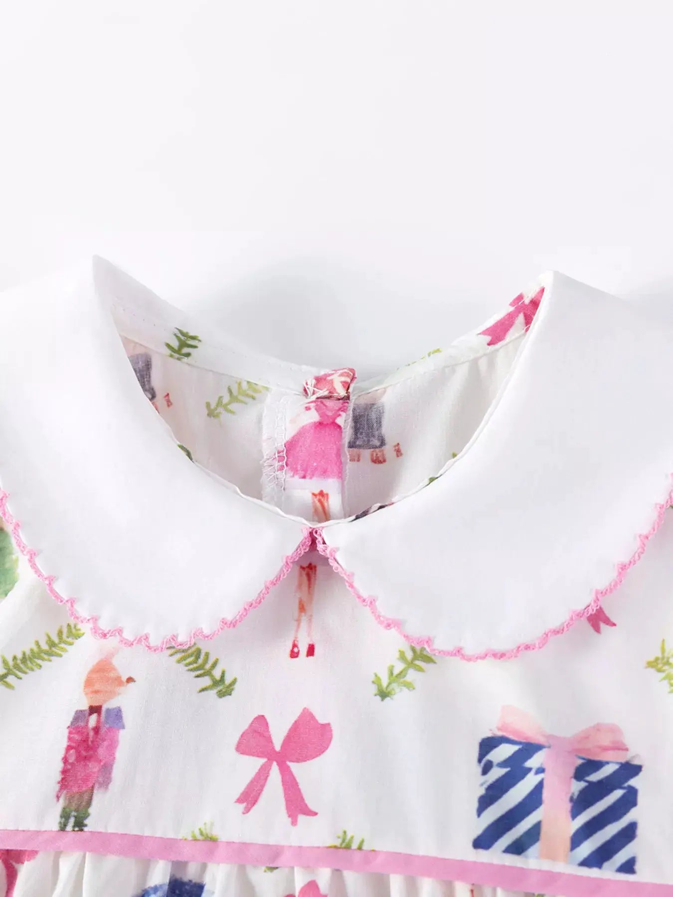 Girls Printed Peter Pan Collar Dress 100 Percent Cotton — Parfymia