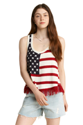 Women's Tank Top – American Flag Fringe